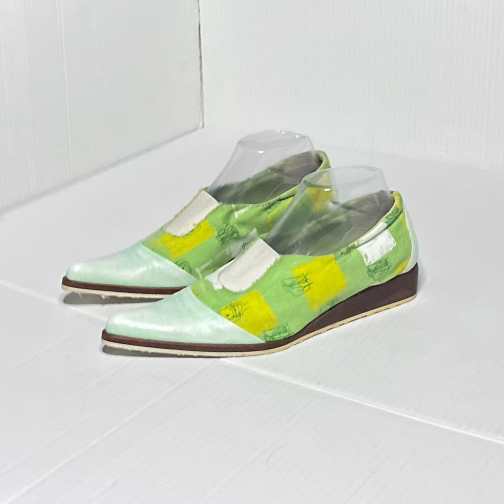 Peter Kent Novelty Print Wedge Loafers